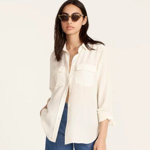 J CREW Sheer Silk Shirt